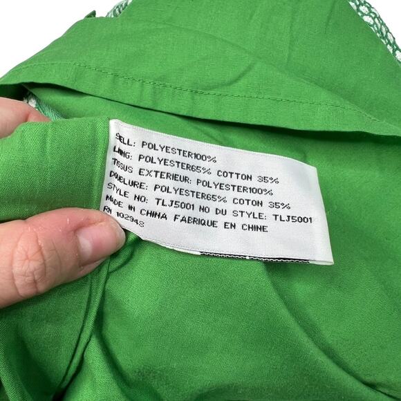 Tullette Retro Geometric Print Lined Pleat Front Mini Skirt Green Size Small - Picture 6 of 7